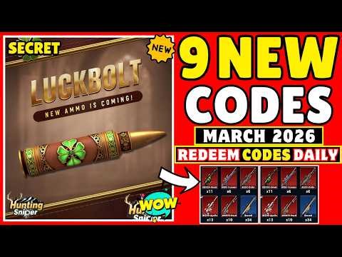 ⚠️ MARCH 2026 • REAL CODES ⚠️HUNTING SNIPER CODES 2026(CLAIM NOW) NEW HUNTING SNIPER REDEEM CODE
