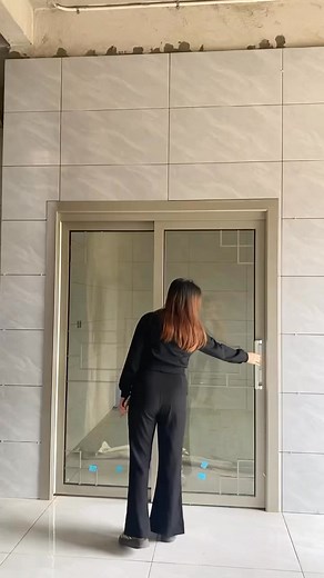 Newly designed aluminum sliding door system with sliding and flush functions Space-saving design | Window Home