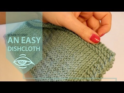 Beginner knitting - knit a dish cloth