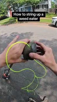 How to string up a weed eater with an echo speed feed head #mowing #landscaping#pov #echo #echotools