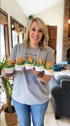 Camping theme birthday cupcakes in a pinch!