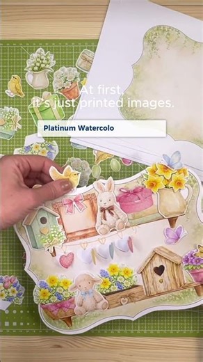 From Printable to Handmade ✂️ DIY Greeting CardAt first, it’s just printed images