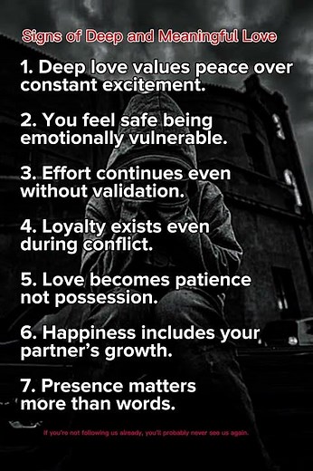 Signs of Deep and Meaningful Love