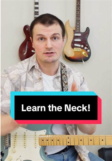 Easy chord progression in 3 different places to help understand the neck #guitartok #guitarist #guitarlesson
