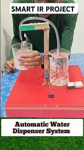 Smart Project Automatic Water Dispenser System #scinceproject #automation #shorts
