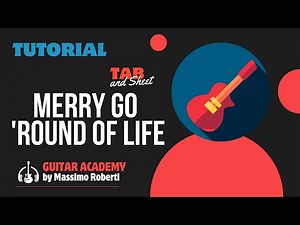 Merry Go 'Round of Life (howl's moving castle) - Guitar Tutorial with tabs and score