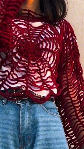 wscrochets on Instagram: "Crochet spider web top🌟 - - - #crochettop #spiderweb #crochetcloths #handmade #smallbuisness"