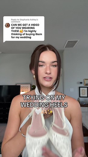 Trying on Kate Spade Amor Heel for Wedding | Bridal Shoe Try-On