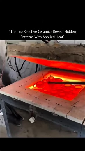 Think grid Daily on Instagram: "Thermo reactive ceramics contain pigments or glazes that respond to changes in temperature. When heated the ceramic surface undergoes a visible color change that reveals hidden patterns or artwork. The effect happens because of compounds that alter their molecular structure at certain temperatures. Once the ceramic cools the surface returns to its original state concealing the design again. This property is used in decorative tableware, artistic installations, and