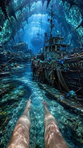 💀 You Just Got Swallowed By A Giant Sea Monster. What’s Your Plan Now? 💀 🏴‍☠️ I’m Calling This Place Home. 📶 First Things First… Is There Wi-Fi In Here? 🚢 That Boat Looks Better Than My Apartment. 🏠 I’m Going To Ask The Monster If It Charges Rent. #megalophobia #monster #ocean #waterslide