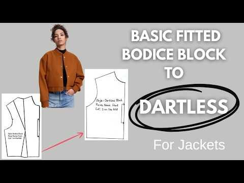 How to Convert Fitted Bodice Block to Dartless Block