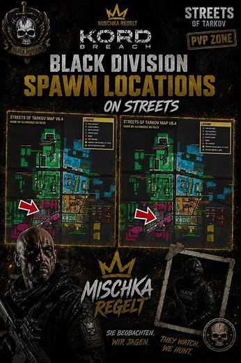 BLACK DIVISION Spawn Locations | KORD BREACH – Escape from Tarkov