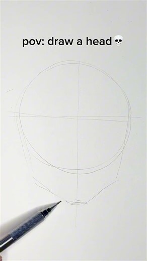 How to draw a head | quick beginner tutorial #shorts