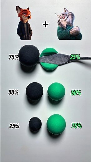 Nick🦊 & Pawbert🐈 | Zootopia Color Mixing🐾#zootopia #colormixing #satisfying