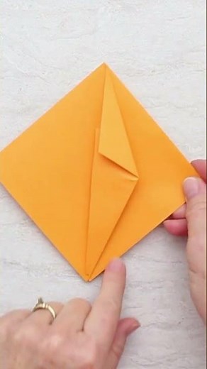 How to fold an origami pumpkin (EASY paper craft!) 🎃 #origami #pumpkin #papercraft