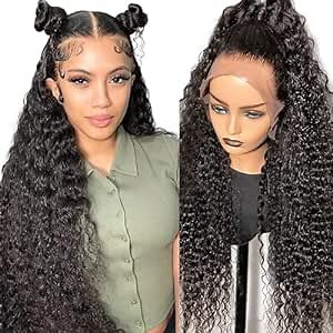 30 Inch 13x6 Lace Front Wigs Human Hair 200 Density,Water Wave Hd Lace Front Wigs Human Hair,Glueless Wet and Wavy Frontal Wigs Human Hair Pre Plucked With Baby Hair