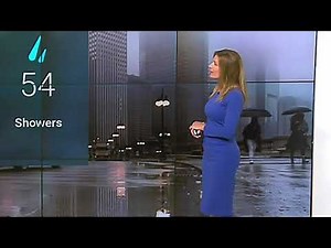 Jen Carfagno - The Weather Channel - Tight Blue Dress - Profile View - Easy On The Eyes