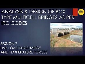 SESSION 7 | LIVE LOAD SURCHARGE AND TEMPERATURE FORCES | DESIGN OF MULTICELL BOX MNB (IRC)