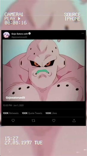 Majin Buu vs Gonteks ☠️☠️#dragonballz #goku #anime