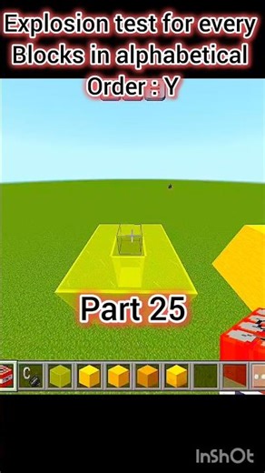 EXPLOSION TEST FOR every blocks in alphabetical order part 26 #shorts
