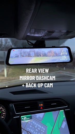 This rear view mirror dash cam with backup/reverse camera is a GAMECHANGER for my car 🤫🎄🎅🏻🔥 #tiktokshopholidayhaul #holidayhustle #dashcam #rearviewmirror #newyearnewme