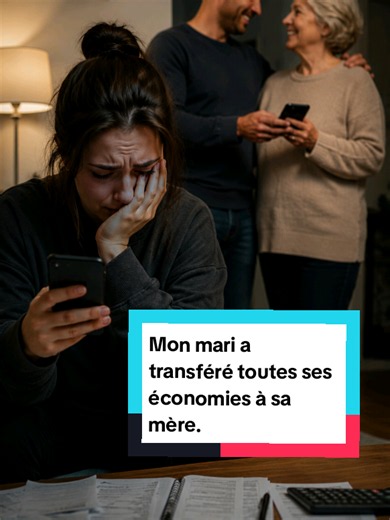 Partie 2.Mon mari a transféré toutes ses économies à sa mère. 💔#storytime #tiktokfrance🇨🇵 #MondedesCheveux #abonetoiii❤️❤️🙏