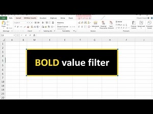 How to Filter Only BOLD Values in Excel! Filter Mastery 🔥 Beginner! Excel Advanced Filter Trick 😲 |