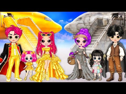 Huntrix & Saja Boys : Family Rich vs Family Poor Fashion Makeovers Battle | DIY Fashion Paper Dolls