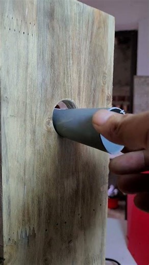 Installing a PVC Pipe in a Wooden Hole with a Perfect Tight Fit #DIY #LifeHack #Repair #SmartTrick