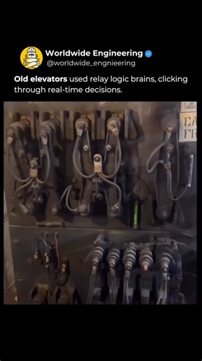 WORLDWIDE ENGINEERING 🌍 | Before digital controllers, elevators “thought” through relays and wires. Panels like this acted as the brain of the system, using... | Instagram