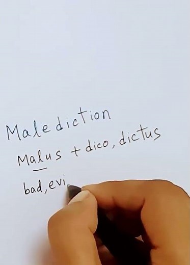 What is the Meaning of Malediction: root words explained #shorts