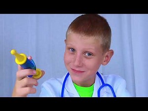 Police Officer's Broken Arm! | Mike and Jake pretend play | Doctor set toys| Doctor kit العاب دكتور