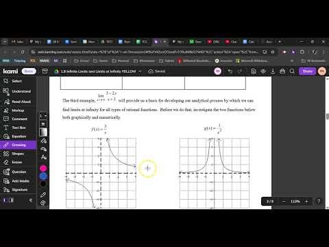 1.8 Infinite Limits and Limits at Infinity