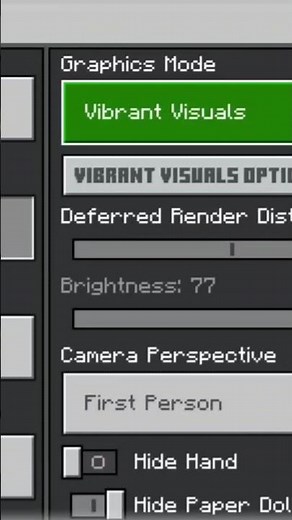how to on "vibrant visuals" graphics in Minecraft 🌎 just some clicks #graphics #tutorial #badrock