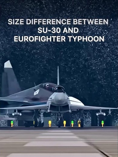 Su-30 vs Eurofighter Typhoon The Size Gap Is Crazy #Su30 #Typhoon #fighterjets #aviation #comparison