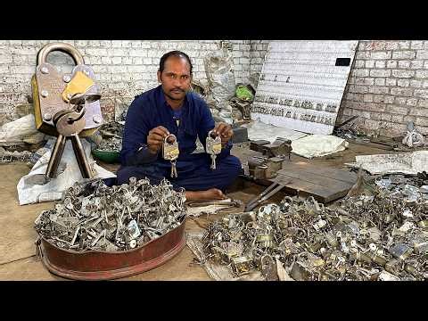 Hundreds of Wonderful Old Door Handmade Padlock Making Yearly! Heavy Duty Locks Production Process