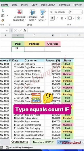 Never Count Again! | COUNTIF Excel Trick That Saves Hours #exceltips