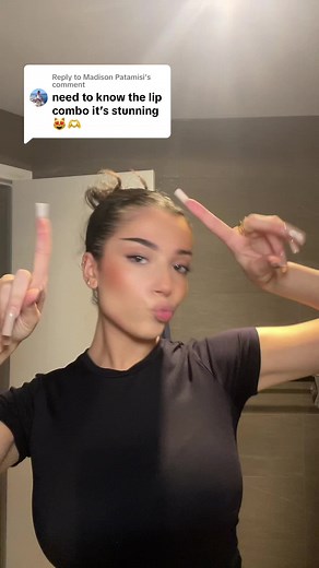 Replying to @Madison Patamisi my fav lip combo at the moment 👄 #lipcombo #makeuplook