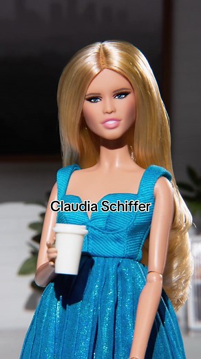 Barbie and Claudia Schiffer Versace Fashion Coffee Adventure