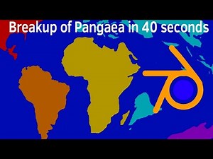 Blender Animation - Breakup of Pangaea in 40 seconds