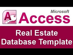 Microsoft Access Real Estate Database Template