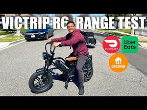 Using the Victrip R6 E-Bike For DoorDash, UberEats, & Grubhub | Range Test