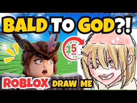 Roblox Draw Me Speedpaint🎨BALD to GODDESS in 5 MINUTES?! #shorts
