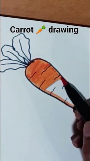 carrot 🥕 drawing easy