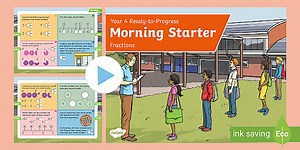 Year 4 Maths Ready-to-Progress Morning Starter: Fractions