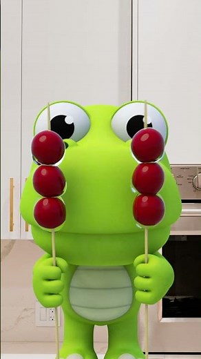 美味吃糖葫芦的方法🍡 #shorts #pororo #中国美食