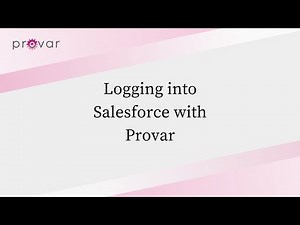 Logging into Salesforce with Provar
