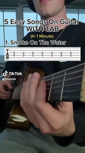 5 Easy Guitar Songs with TAB for Beginners