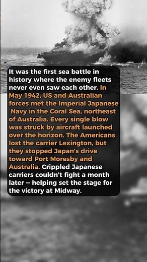 Coral Sea The First Battle Where Ships Never Met #short #history #ww2