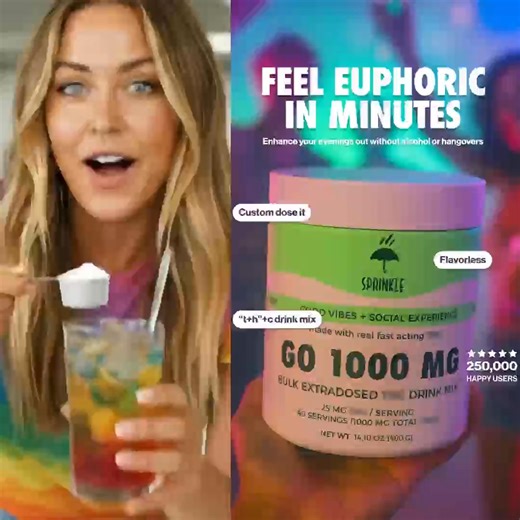 Your pre-party. Your dance-floor starter. Your social sidekick. Sprinkle GO delivers a euphoric, 🌿 microdose buzz powered by fast-acting "T H" C and uplifting botanicals—no alcohol, no crash. Whether you're heading out or elevating up your day, this is your vibe in a on-the-go stick pack. ꩜ Compatible with any beverage ⚡ Mood boost body buzz 🌿 All natural ingredients Feel activated, embrace the moment & turn up. | Buy Sprinkle